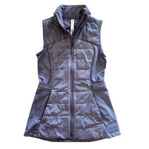 Lululemon “down for it all” vest. Size 2. Running. Every day. Warm